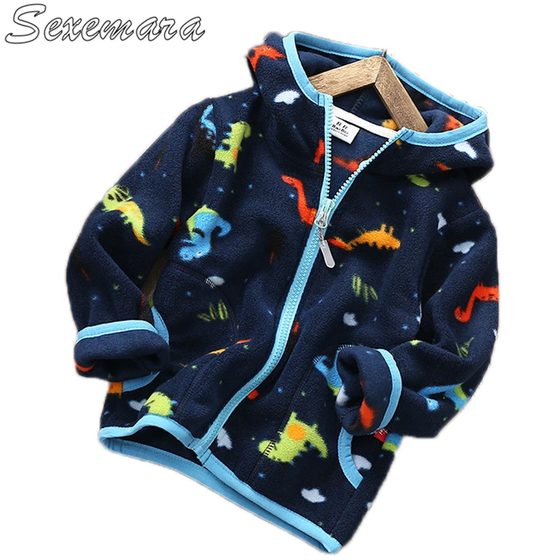 

SexeMara Fleece jacket new autumn and winter children's clothing Spring and Autumn cartoon fleece hooded sweater coat