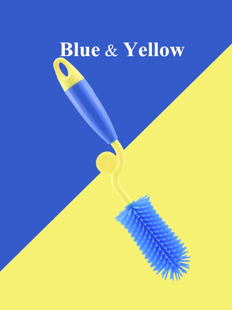 Baby Bottle Brush Silicone Plastic Tool Kitchen Cleaner Bottle Cup  (8)