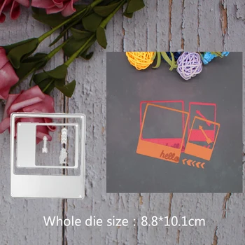 

decoration Metal steel Die Cuts frames Cutting Dies stencils For DIY Scrap booking Photo Album Embossing paper Cards 8.8*10.1cm