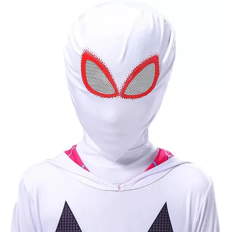 Дети девочки 3D Гвен Стейси Косплэй костюм Spidergirl супергерой zentai Боди Комбинезоны для женщин