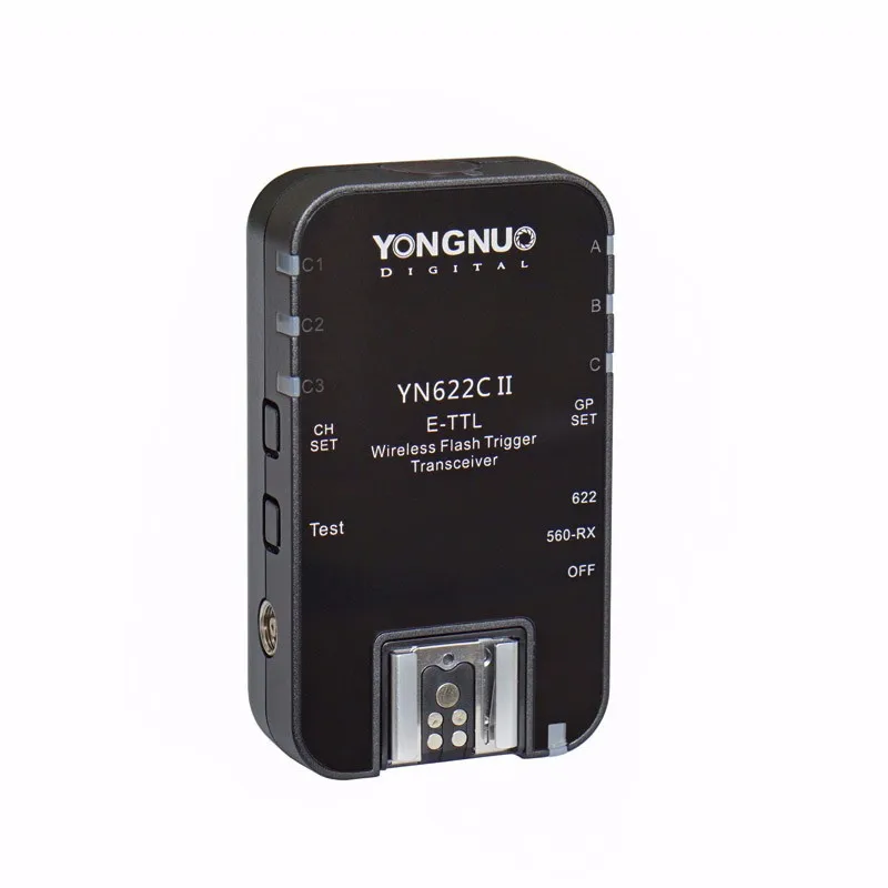 Светодиодная лампа для видеосъемки Yongnuo YN622C II YN-622CII E-TTL Беспроводной вспышка для фотокамер Speedlite HSS 1/8000S вспышка триггера приемопередатчик для Canon 1100D 1000D 650D 600D 550D 7D 5DII