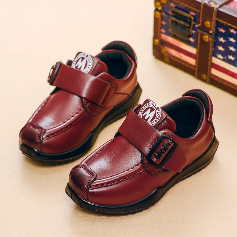 4 цвета; обувь из натуральной кожи для мальчиков; нескользящая детская обувь; модная обувь для отдыха для малышей и больших детей; Размеры 26-37
