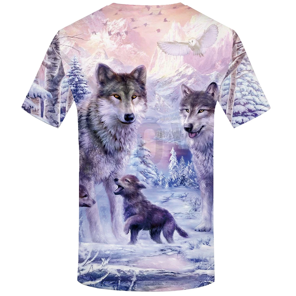 KYKU Brand Wolf T shirt Women Snow Clothing Jungle Tshirt Tops Clothes 3d T-shirt Womens Hip hop Sexy Top Tee Female Tops