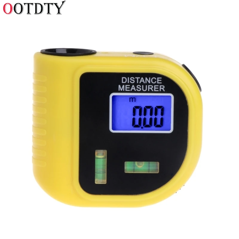 

OOTDTY CP-3010 18M Mini Ultrasonic Digital Tape Measure Laser Range Finder Distance Meter & Laser Pointer Rangefinder Level Tool