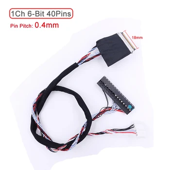 

Universal LED LCD 40pin single 6 1ch LVDS cable 300mm 0.4mm Pin Pitch for Special HV121/HV133/HX121/N089L6-L01