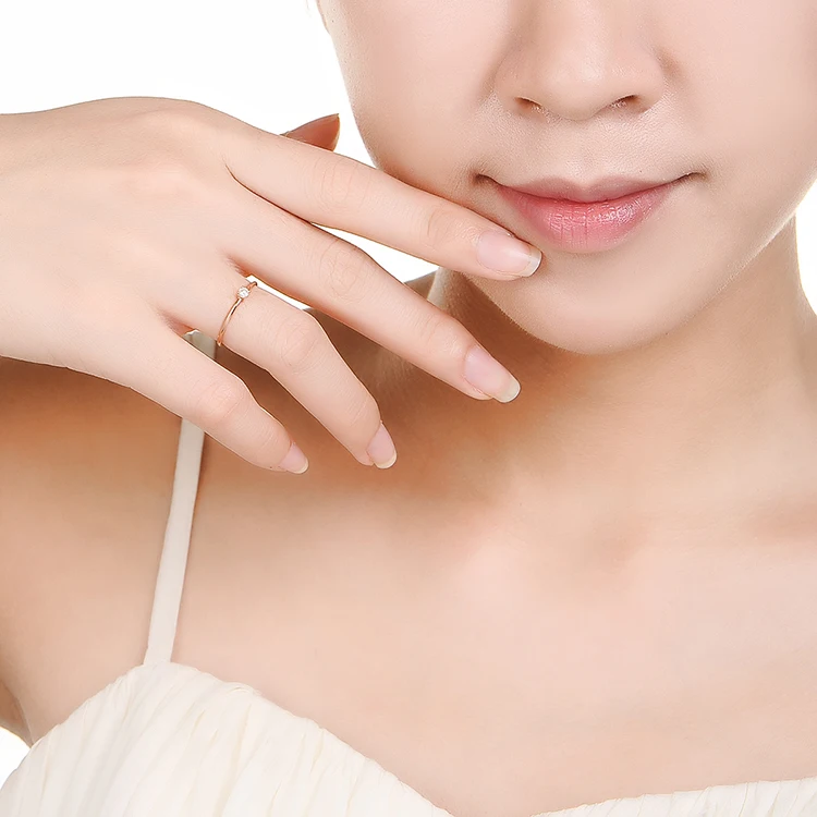 18k Pure Gold Rings Noble Diamond 750Solid Female Exquisite Elegant Precious Fine Jewelry Beautiful Women Ring