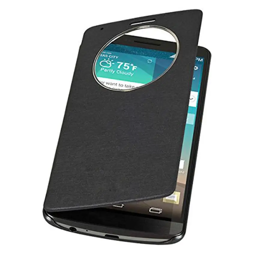 

Fetile Hot selling New Slim Quick Circle Window Leather Flip Case Cover for LG G3 D850 D855 VS985 nice