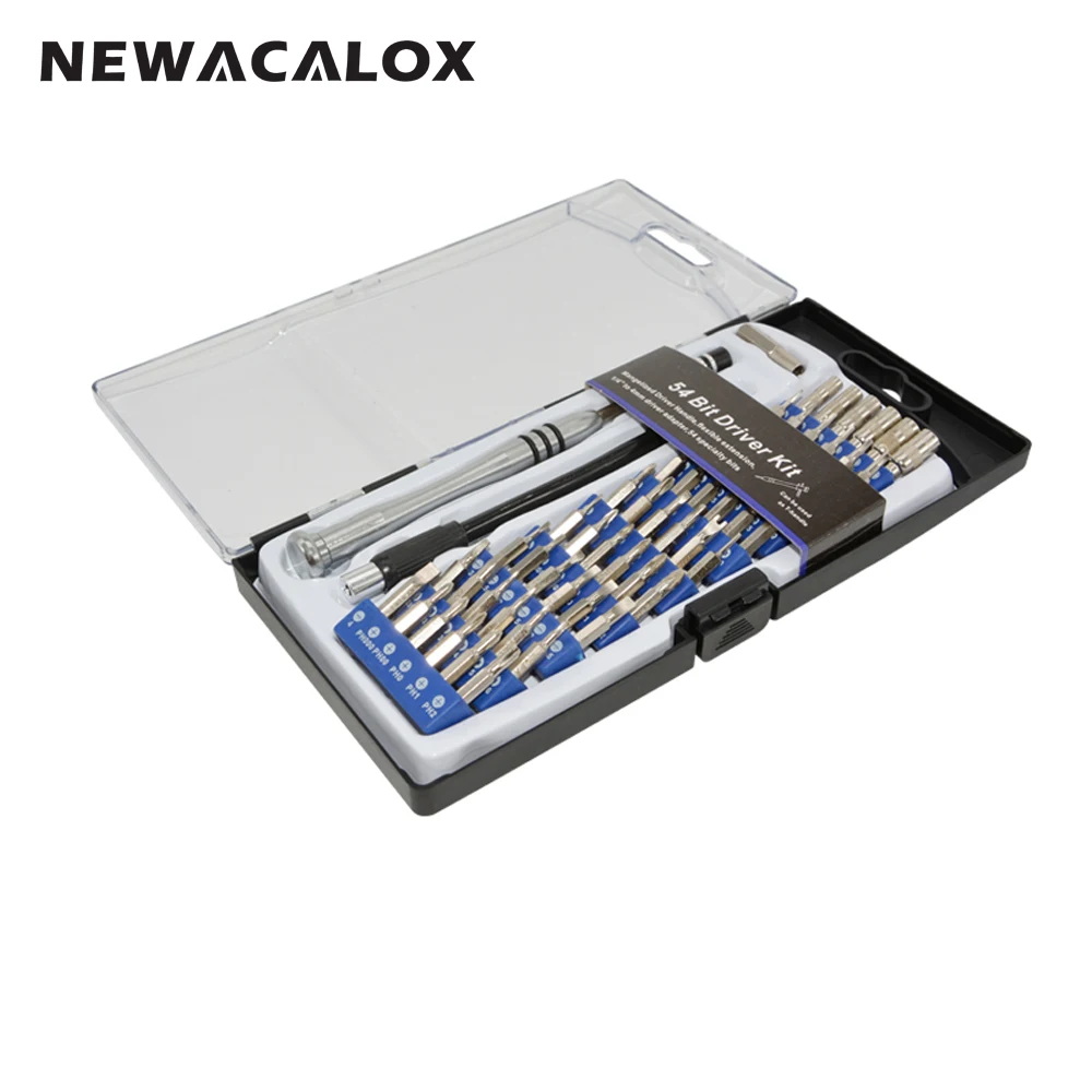 NEWACALOX 54 в 1 Магнитная Прецизионная отвертка Torx Pentalobe для телефона ноутбука часы