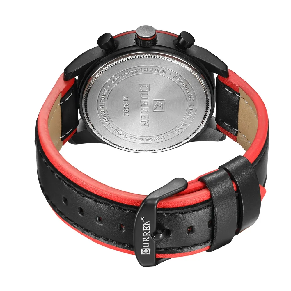 Curren Мужские часы Топ бренд класса люкс кожа кварцевые военные часы наручные Хронограф Мужские спортивные часы Дата наручные часы 8292