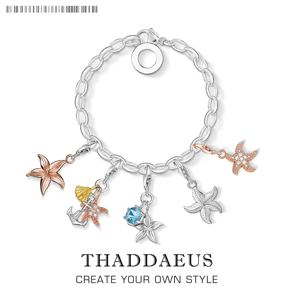 

European Style Thomas Fashion Sliver Small Starfish & 2019 New Pendant 925 Sterling Silver Charm Fit Charm Bracelet For Women