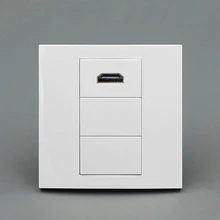 Quality 90 Degrees HDMI to HDMI Female Wall Outlet White Color For font b Home b