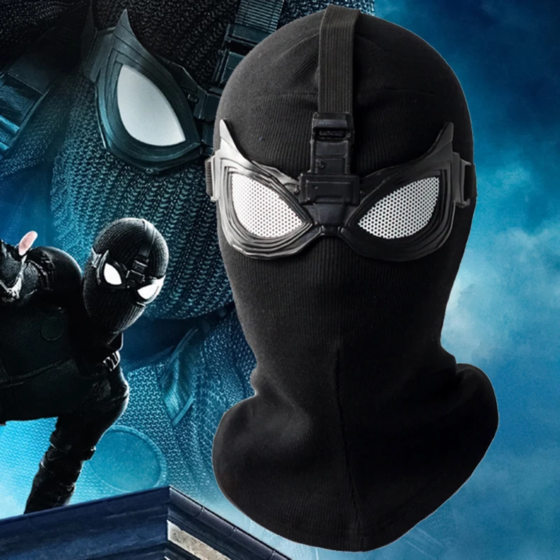 

Spider Man Stealth Suit Mask Cosplay Spider Man Far From Home Peter Parker Costume Helmet With Goggle Halloween Party Props