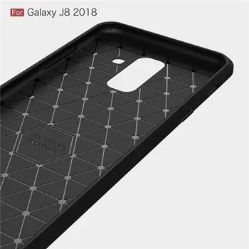 

100PCS Carbon Fiber Protective TPU Silicone Cover For Samsung Galaxy J2 Pro J3 J4 Prime J5 2016 J6 Plus J7 J8 2018 Phone Case
