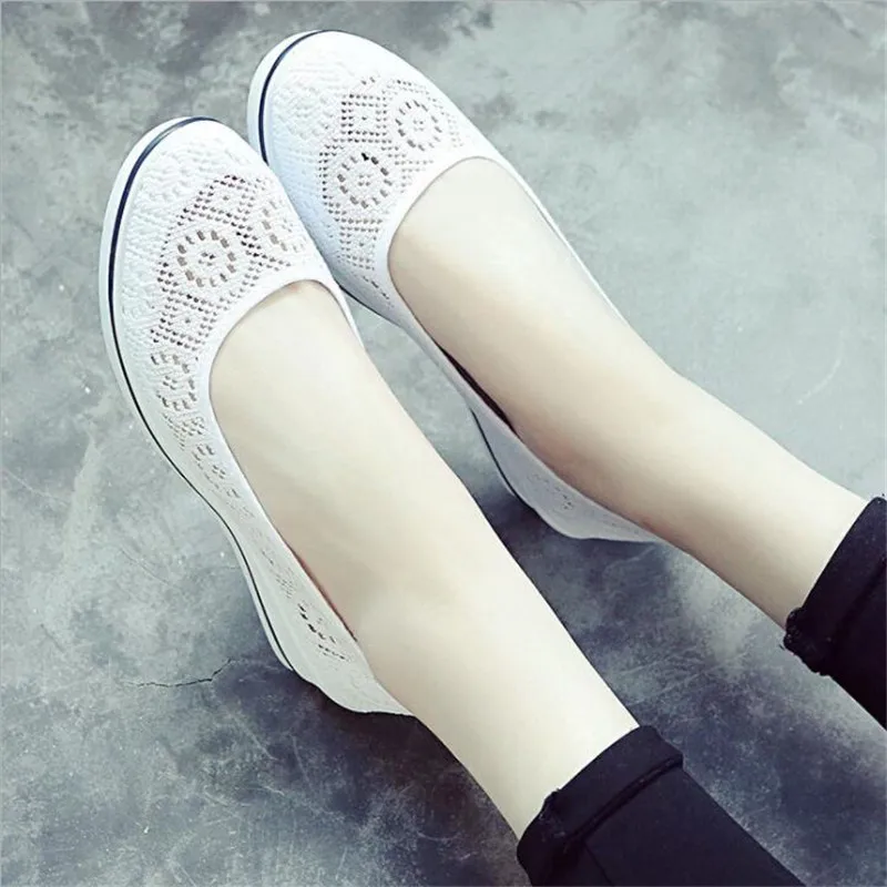 

DIWEINI 2019 New Canvas nurse shoes Solid Women Platform Casual Shoes Women Flat Bottom feminino Women shoes