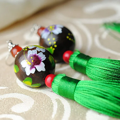 Длинные серьги подвески с бахромой в этническом стиле|beaded fabric for sale|jewelry beading