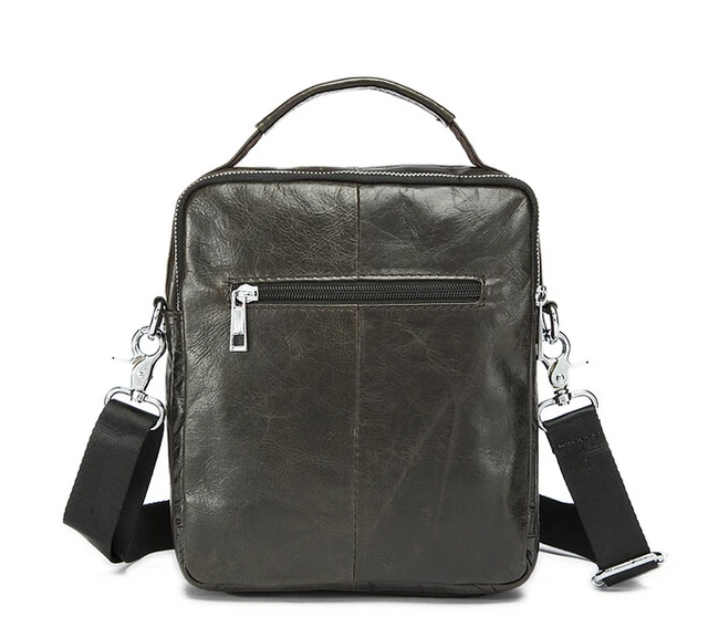The first layer cowhide single shoulder bag zipper inclined shoulder bag vertical free shipping