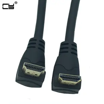 

High Quality HDMI 2.0 2K * 4K 60Hz 3D Dual Up Angled 90 Degree HDMI Male to Male HDTV Cable for DVD PS3 PC 30cm/60cm/180cm