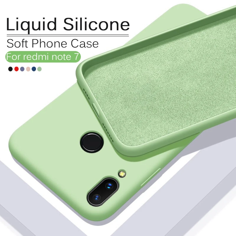 

Liquid Silicone Cases For Xiaomi Redmi Note 7 Case Soft phone Cover Redmi Note 7 Case 6.3'' Xiomi Xaomi Red Mi Note7 funda Coque