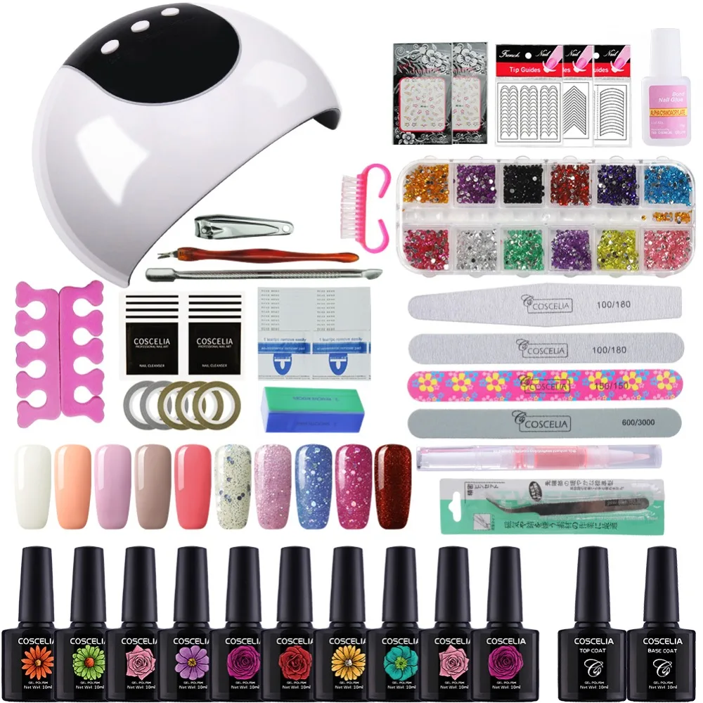 

Set For Manicure 36W UV LED Lamp Dryer For Nail Art Tools For Manicure Machine Gel Nail Polish Set Varnish Semi Permanent UV Gel