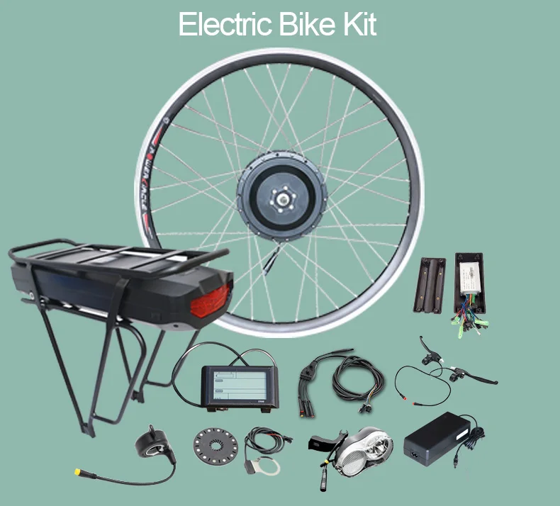 Best 48V500W Motor Wheel Electric Bike Kit  for 20" 26" 700C Hub Motor 48V Lithium Battery Ebike Kit LCD Display Electric Bicycle Kit 1