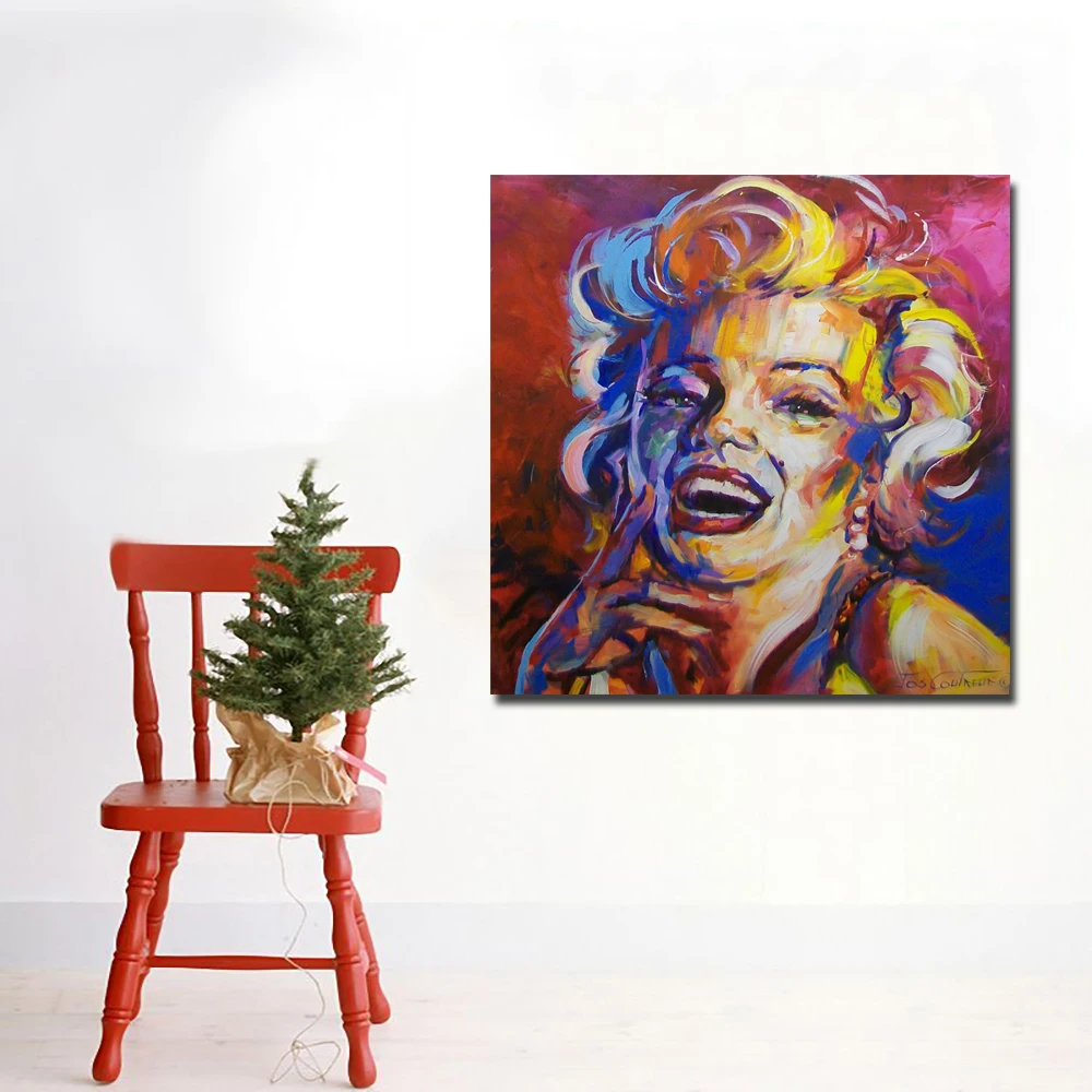 

Modern Oil Painting Home Decorative Art Picture Print On Canvas Prints Painting Colorful Marilyn Monroe Wall Paintings Unframed