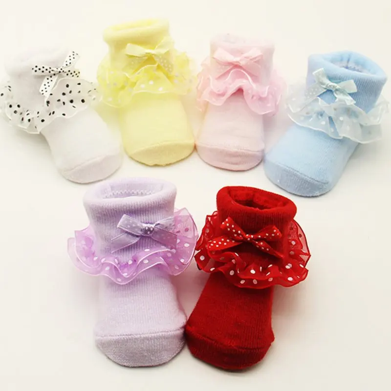Нескользящие носки для малышей; теплые зимние носки для альпинизма для малышей; однотонные мягкие Плотные хлопковые носки для новорожденных