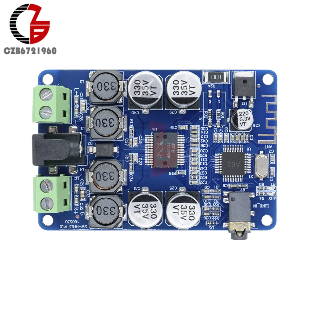 2x25 Вт Bluetooth 2,1 Аудио Усилитель 50 Вт TDA7492P беспроводной усилитель мощности автомобильный сценический усилитель звука аудио приемник Авто пара AUX