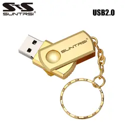 Suntrsi USB Flash Drive64GB мини металлическая подвеска 32 ГБ флешки высокое Скорость USB Flash реальная Ёмкость USB Stick индивидуальный логотип