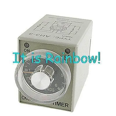 

Free Shipping 0-6 Seconds 8 Pin Terminals Timing Relay Timer AH3-3 AC 220V