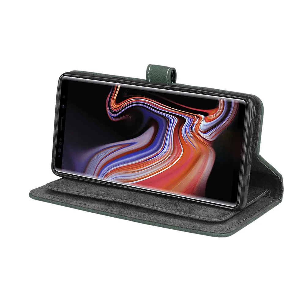 Капа Fundas для samsung Galaxy Note9 держатель чехол для samsung Galaxy Note 9 кожа чехол для телефона 9 слотов для карт