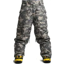 Новая серия "SouthPlay" зимние водонепроницаемые 10000 мм согревающие военные штаны Mikan