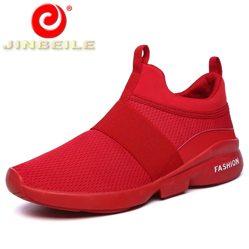 JINBEILE одноцветное Slip on мелкой ботинки для бега на плоской подошве Для мужчин