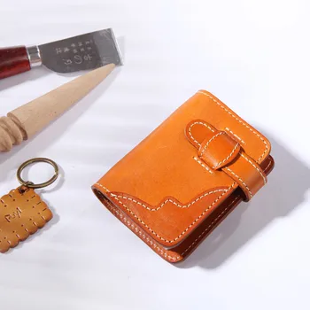 

ALAVCHNV new original hand-made tannage men and women card package leather leather Japanese card sets BR6498