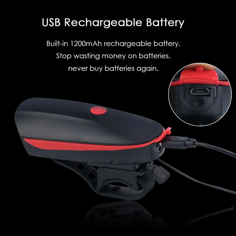 Звуковой сигнал двигателя Fineed зарядка через USB велосипедный звуковой 3 режима