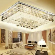 LED living room lamp modern simple ceiling lamp rectangular crystal lamp fashion atmospheric lighting fixtures crystal ceiling lamp bedroom led living room simple modern atmospheric luxury restaurant lights led ceiling lamp led lighting