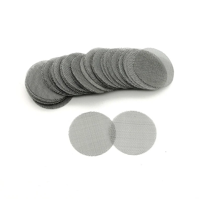 Multifunctional Hookah Water Pipe Stainless Steel Tobacco Smoking Accessorie 100Pcs Metal Filters Smoke Pipe Screen Gauze