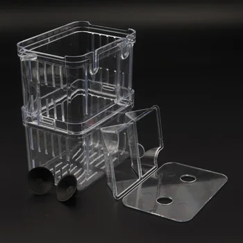 

1Set High Transparent Self Floating Incubator 2-Layer Acrylic Divider Guppy Fish Eggs Breeding Box Aquarium Fry Isolation Box