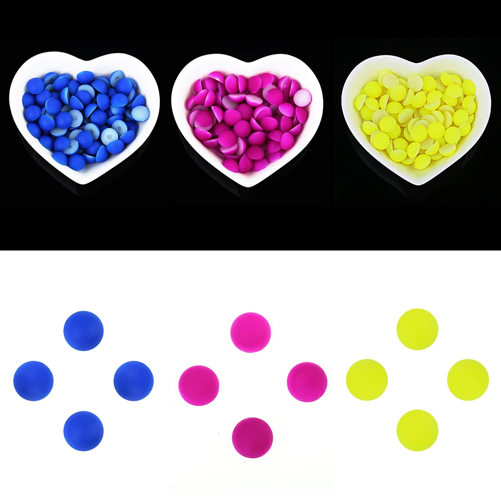 200pcs/Lot 10MM Colors ABS Plastic Round Half Beads DIY Handmade