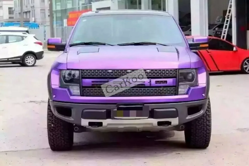 Темно-фиолетовый матовый хром Винил Автомобиля Обертывание Винил Изменение Цвета клейкий матовый пленка с воздушным пузырьком Бесплатный металлик