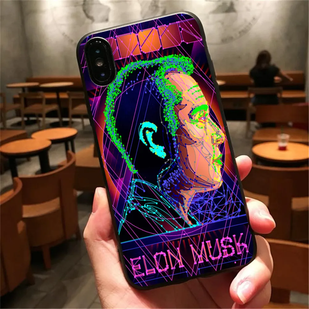 Elon Musk Мягкий силиконовый чехол для телефона iPhone 8 7 6s Plus X XR XS Max 5S samsung s8 s9 plus s 6 7edge s5