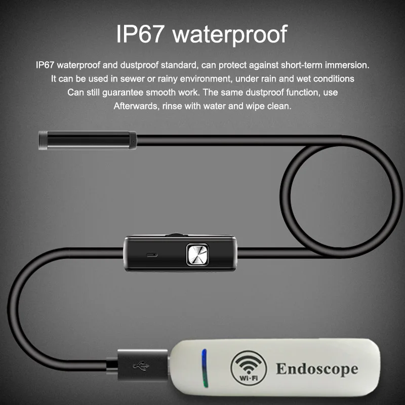 

5.5mm-2mm Enhanced Wifi Endoscope with Ear Spoon Medical Universal Mobile phoone LCC77