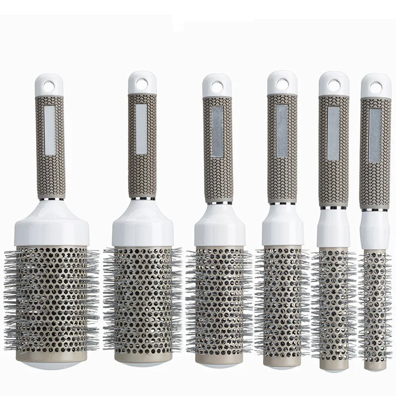 6 Sizes Hair Brush Nano Thermal Ceramic Ionic Round Barrel Comb Hairdressing For Hair Salon