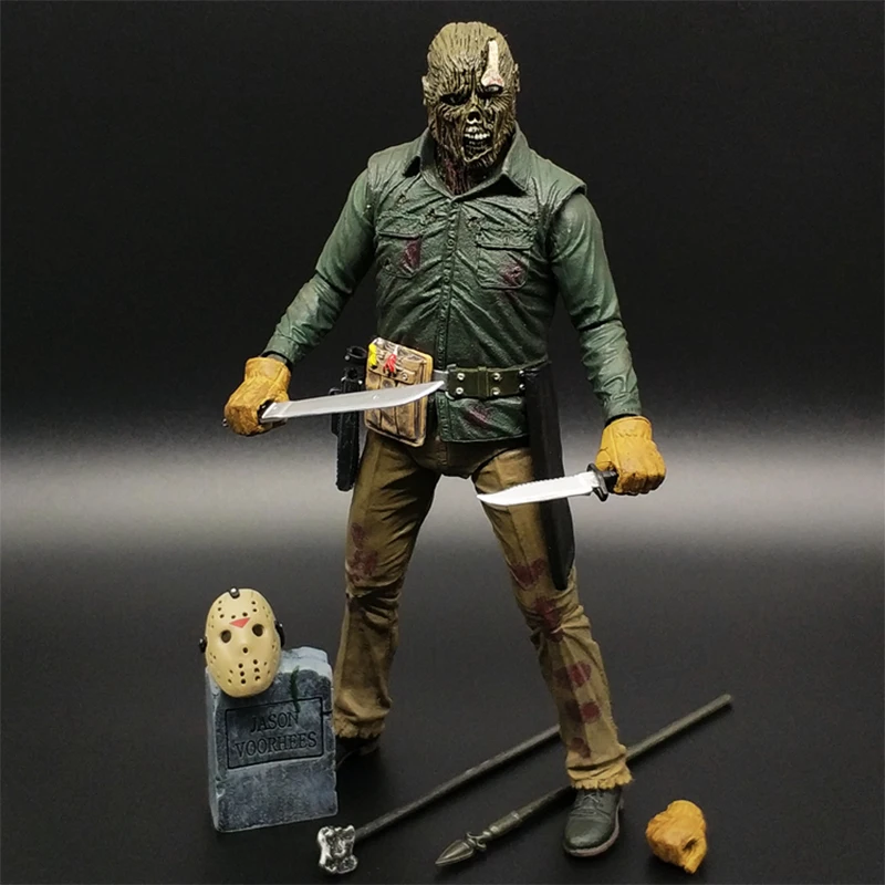 NECA 3D Friday 13th Jason Leatherface бензопила Лори шёл Майкл Майерс Фредди Крюгер Pennywise Джокер Фигурки игрушки