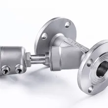 Пневматический привод угловой седельный клапан нормально закрывающийся DN15-DN65 фланец отсекающий клапан высокотемпературный корпус для паровой SS 304