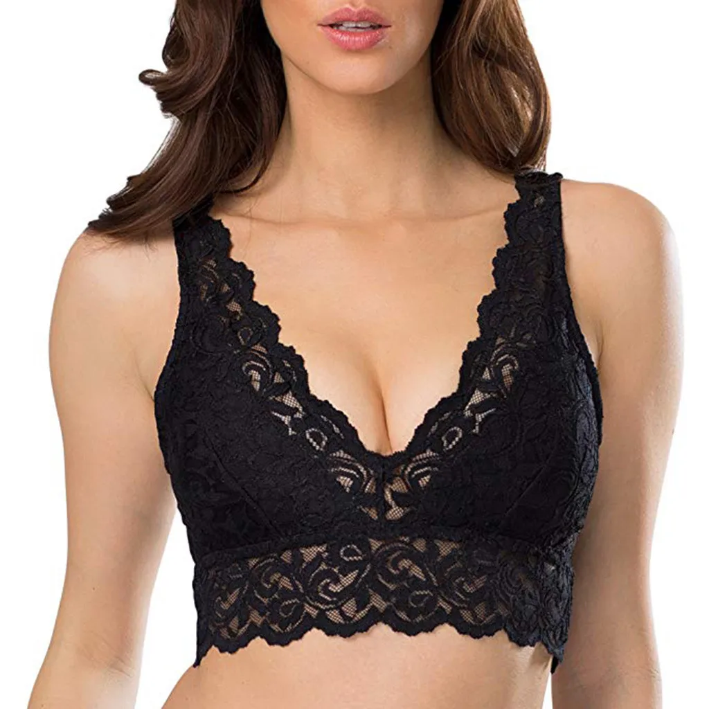 

NEW ARRIVAL Plus Size Women Fashion Bras For Women New Sexy Women Push Up Bra Lace Deep V Bralette Wireless Underwear Lingerie