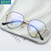 Новые модные дизайнерские женские очки es оптическая оправа металлическая цепочка Стекло es оправа прозрачные линзы очки черное серебро золотое стекло для глаз