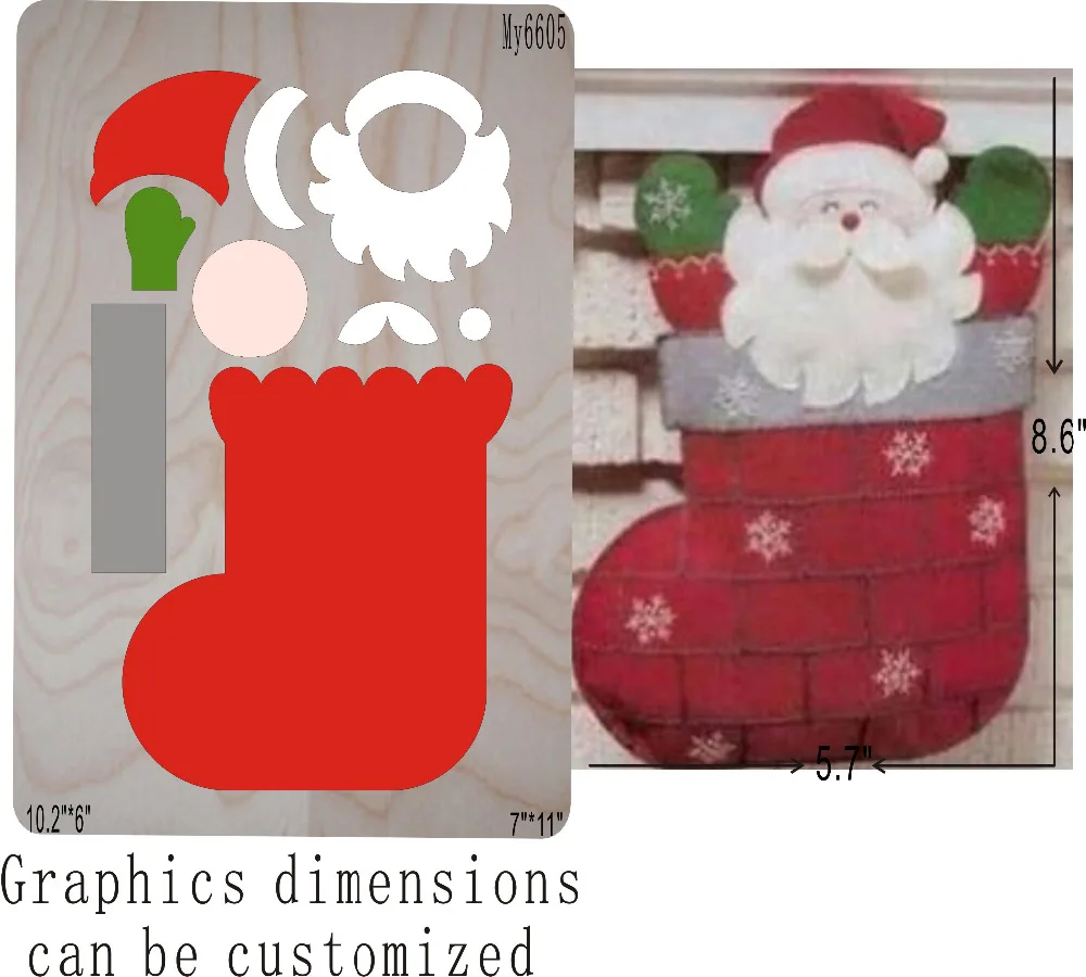 

Christmas sock decoration DIY cutting mold 2019-MY6605