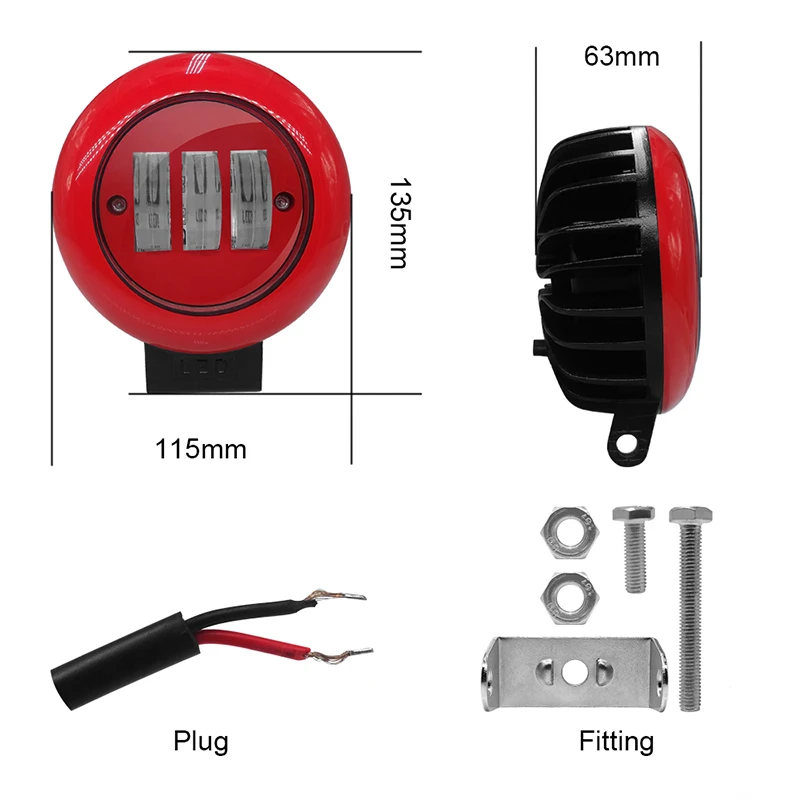 Lâmpada de Trabalho Farol à Prova Moto Rcycles w Levou Luzes Auxiliares Carro Faróis Nevoeiro Lâmpada Local 6500 k 2000lm Rbike d' Água 12 v 50 9 moto lâmpada de Trabalho luzes auxiliares carro