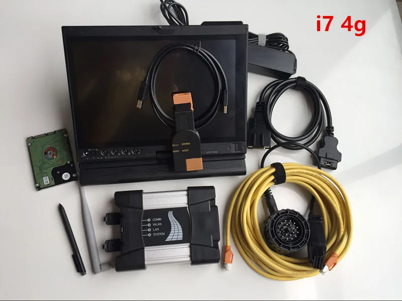 Icom siguiente para bmw wifi probador de diagnóstico con laptop i7 4g x 201t pantalla táctil hdd 50