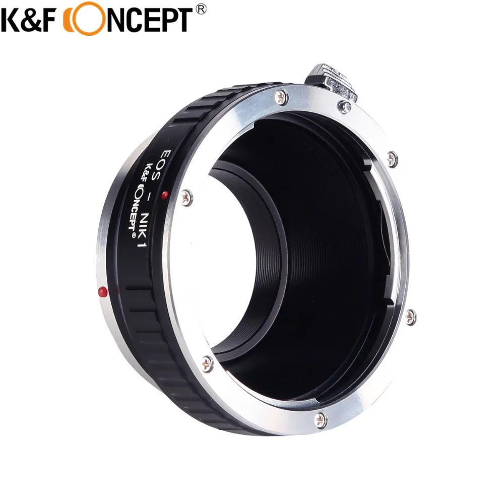 Адаптер K & F для объектива камеры EOS Nikon1 алюминиевое кольцо Canon EF Micro V1/J1 Boby|adapter